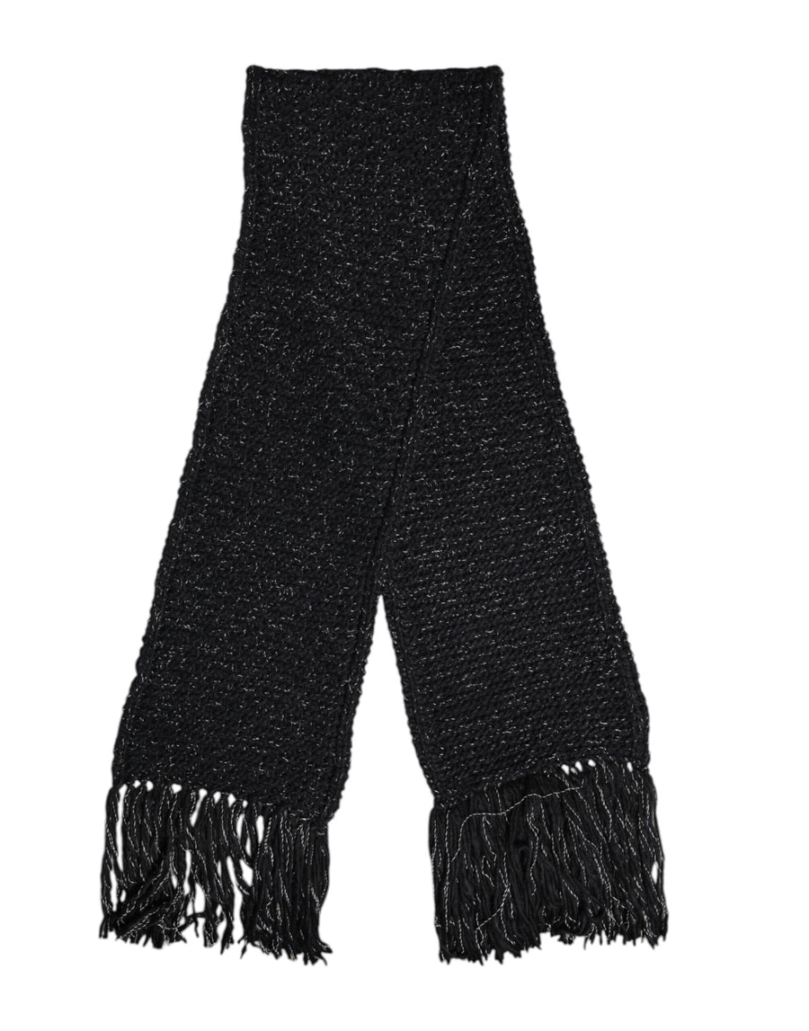 Dolce & Gabbana 40% Cashmere 40% Virgin Wool 15% Alpaca 5% Acrylic scarf in black