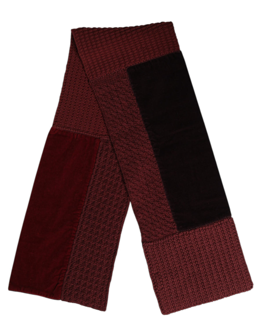 Dolce & Gabbana 65% Virgin Wool 35% Cotton scarf in red