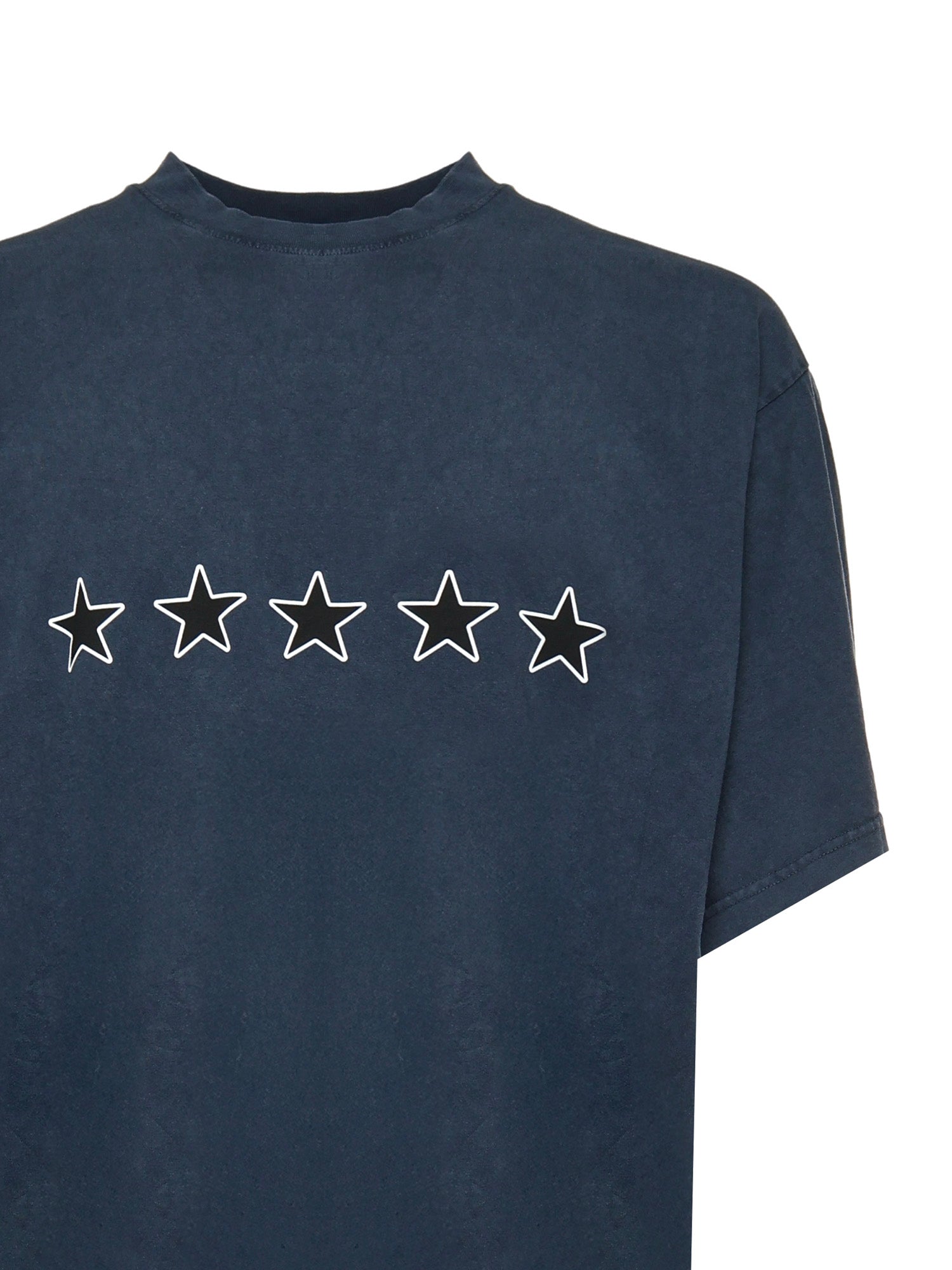 Balenciaga T-shirts and Polos Washed Navy Cotton