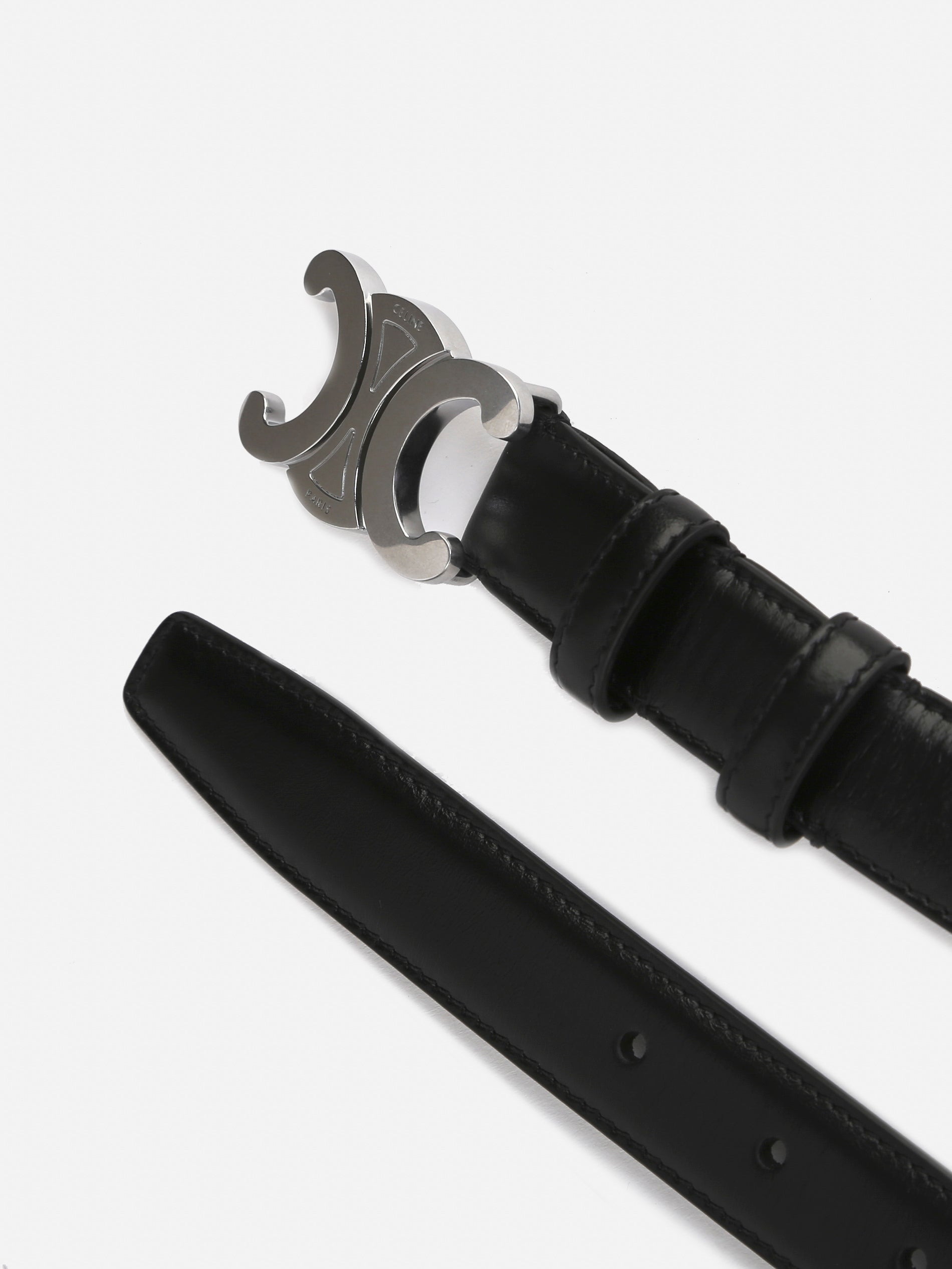Céline Belts Black Bull Leather