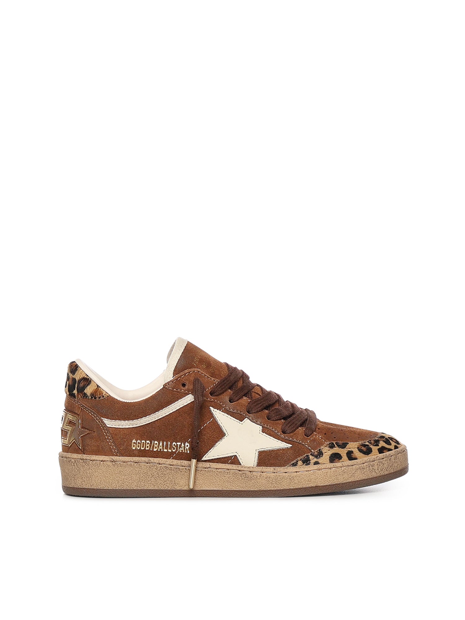 Golden Goose Sneakers Brown Leopard Silver Cowskin