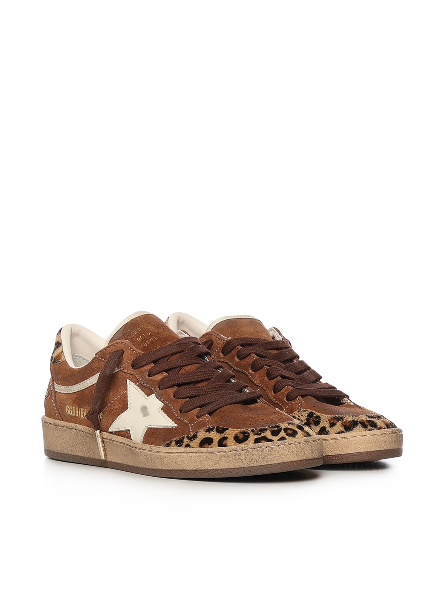 Golden Goose Sneakers Brown Leopard Silver Cowskin