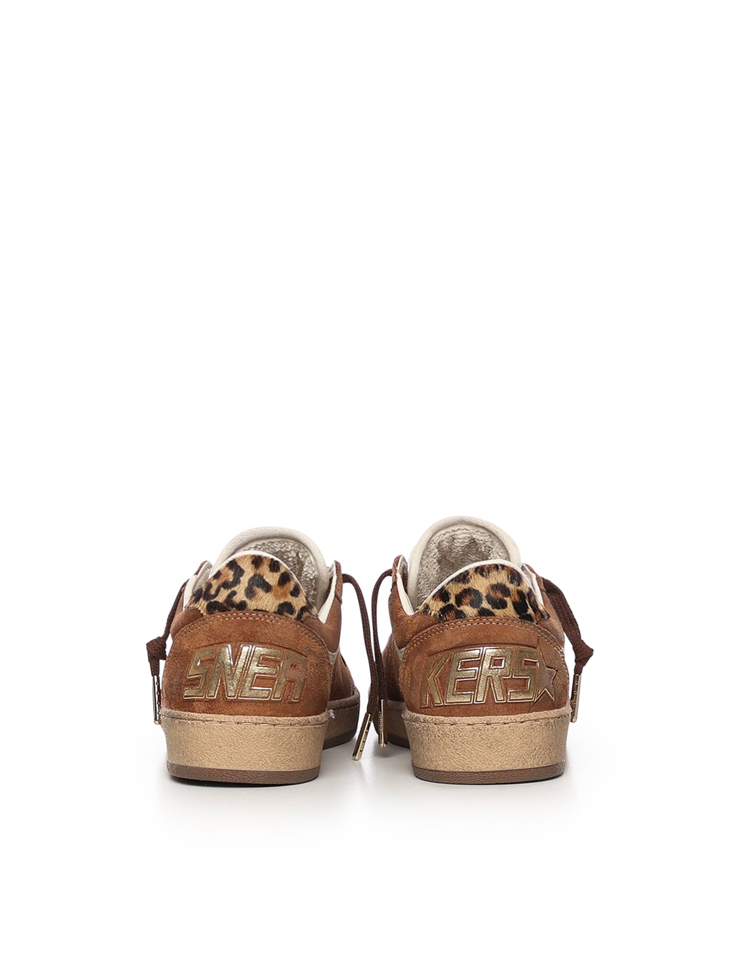 Golden Goose Sneakers Brown Leopard Silver Cowskin