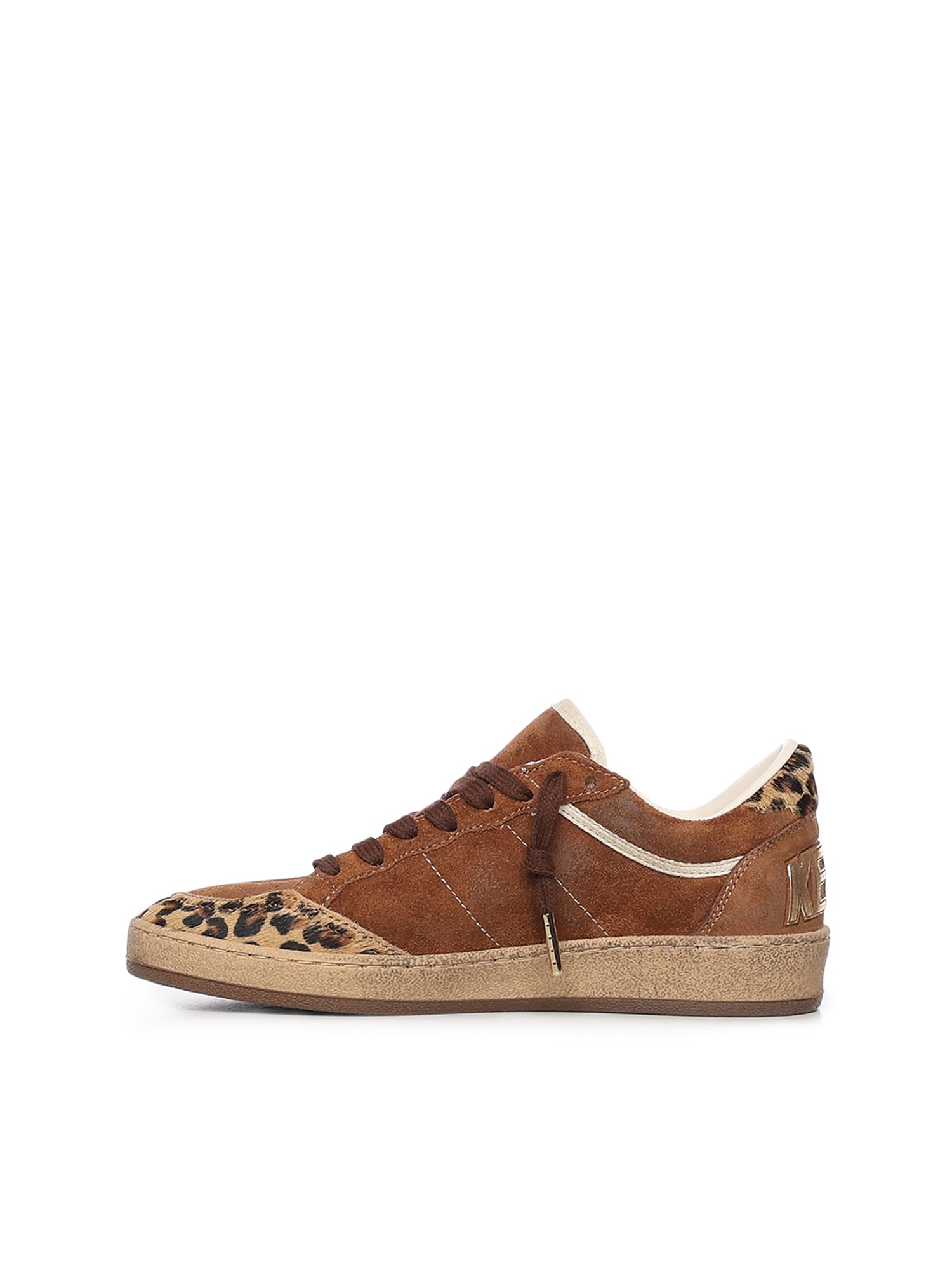 Golden Goose Sneakers Brown Leopard Silver Cowskin