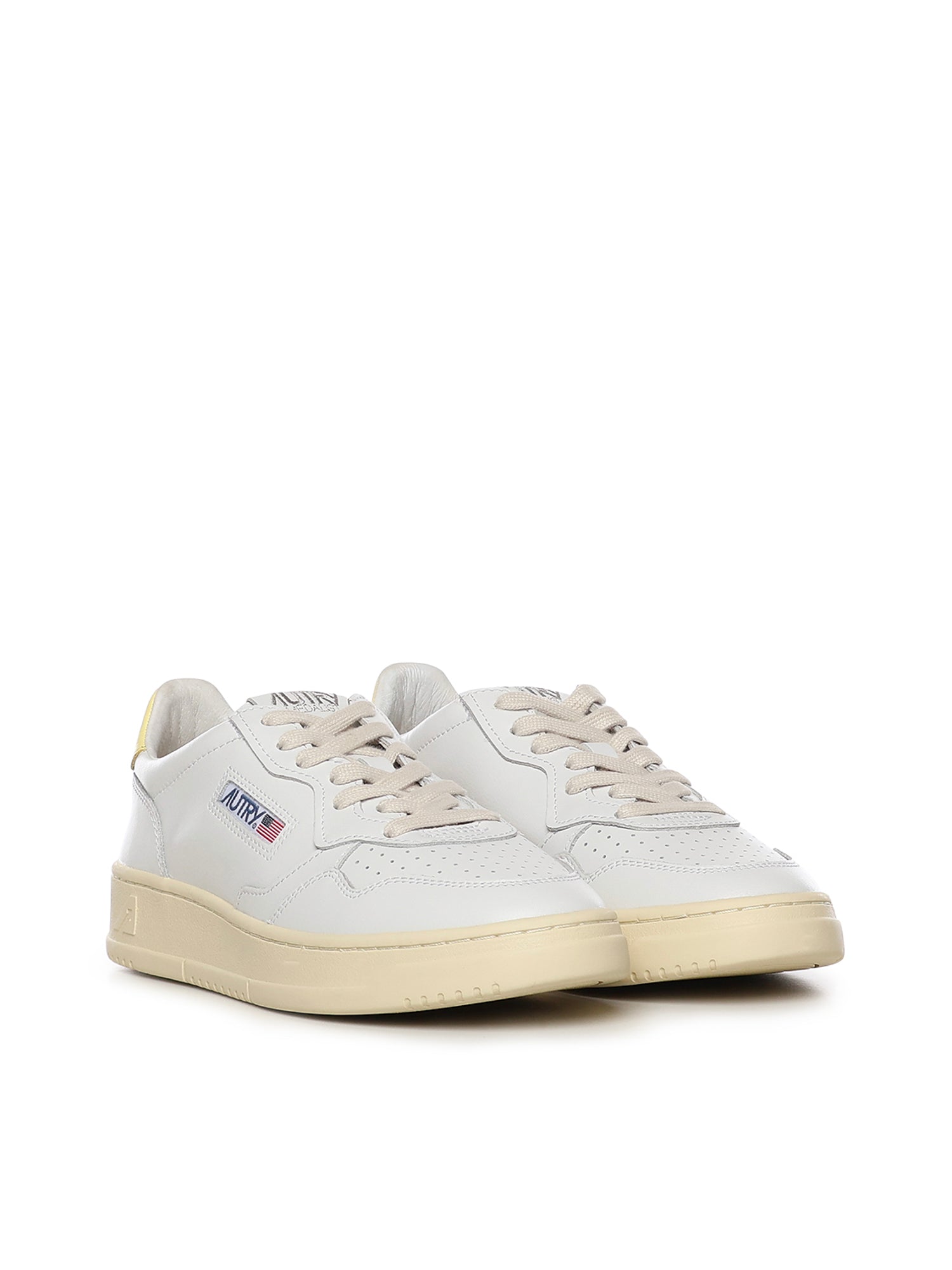 AUTRY Sneakers White/lemom Cowskin