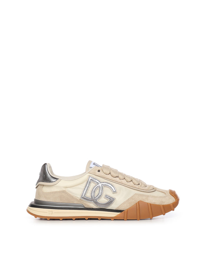 Dolce & Gabbana Sneakers Ivory/silver Polyamide