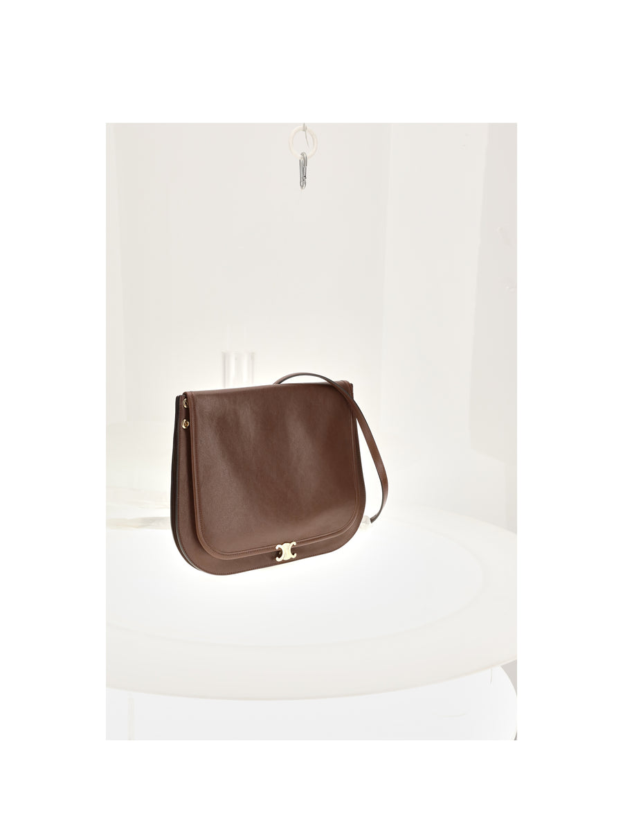 Shoulder Bag Besace Soft Triomphe Brick Lamb Leather