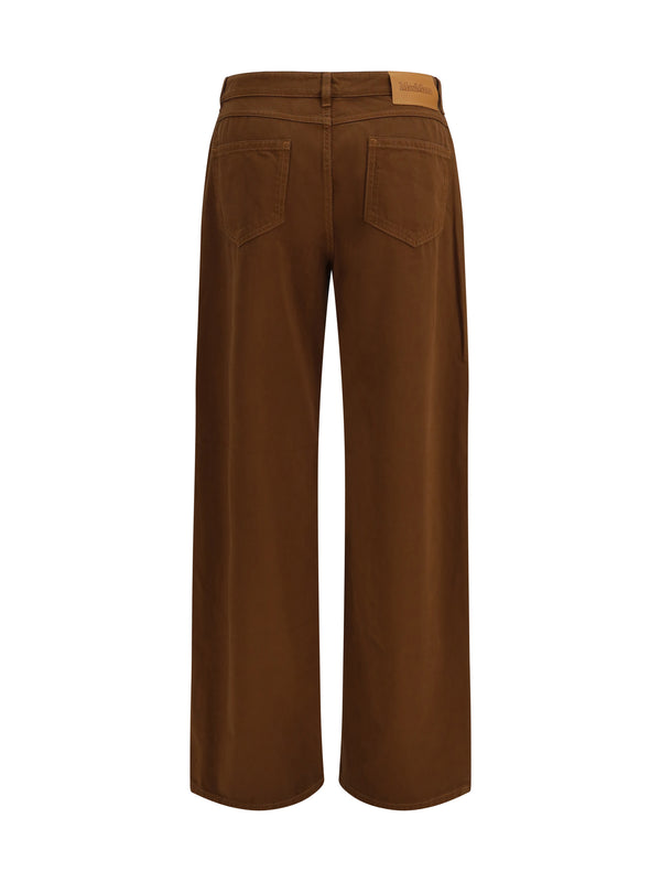 Baggy Pants Cotton Satin Chocolate Tops