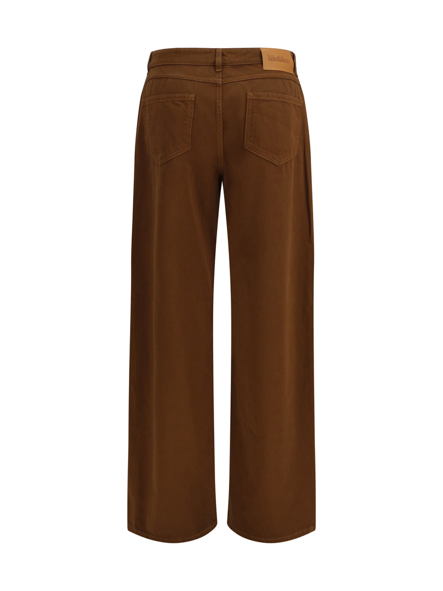 Baggy Pants Cotton Satin Chocolate Tops
