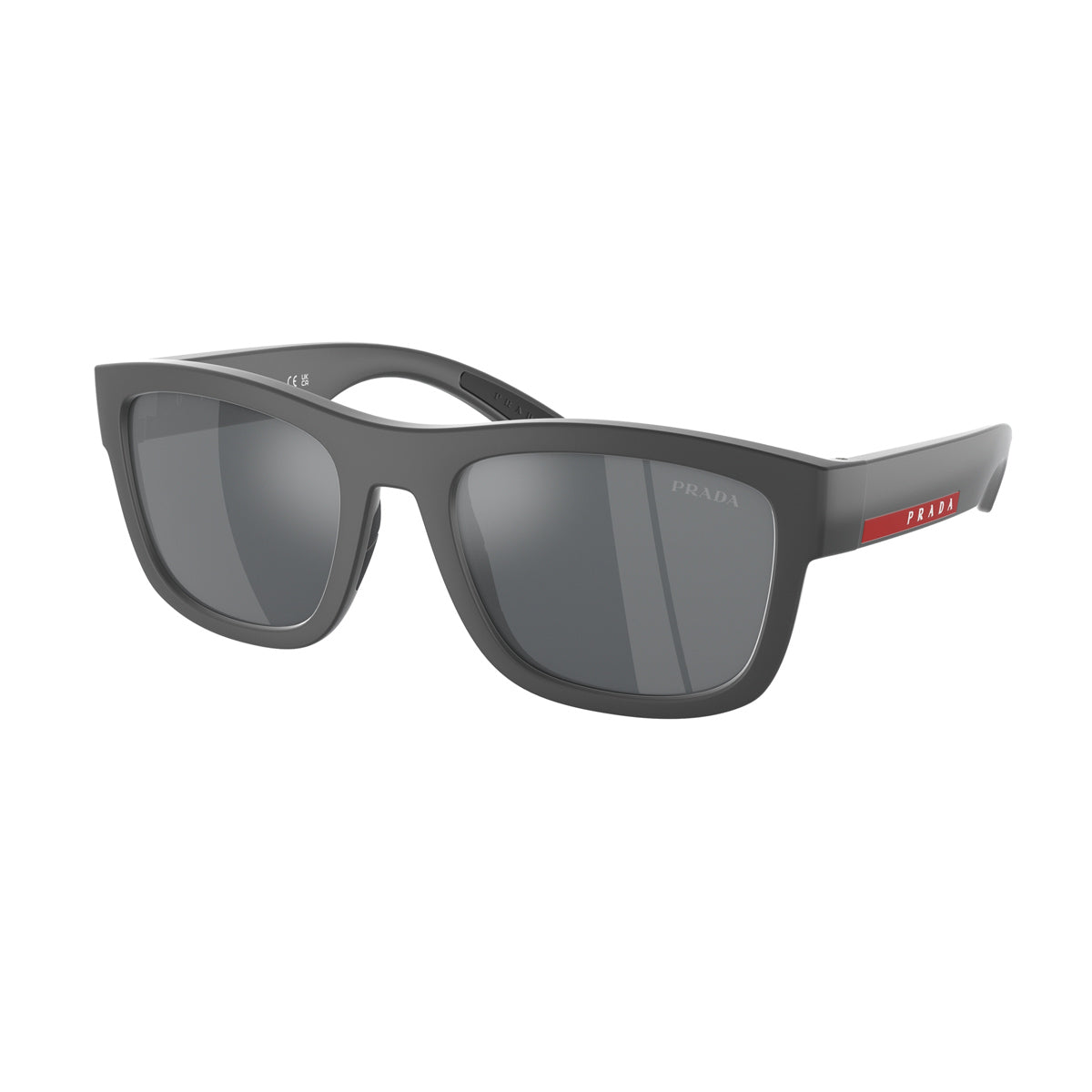 Prada Linea Rossa PS 01ZS UFK5L0 Gomma Grigia Grigio Injected Occhiali Da Sole