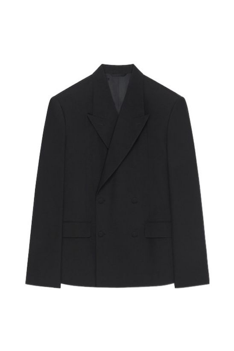 Givenchy Peak Lapel Double Breasted Jacket_black Black Clothing