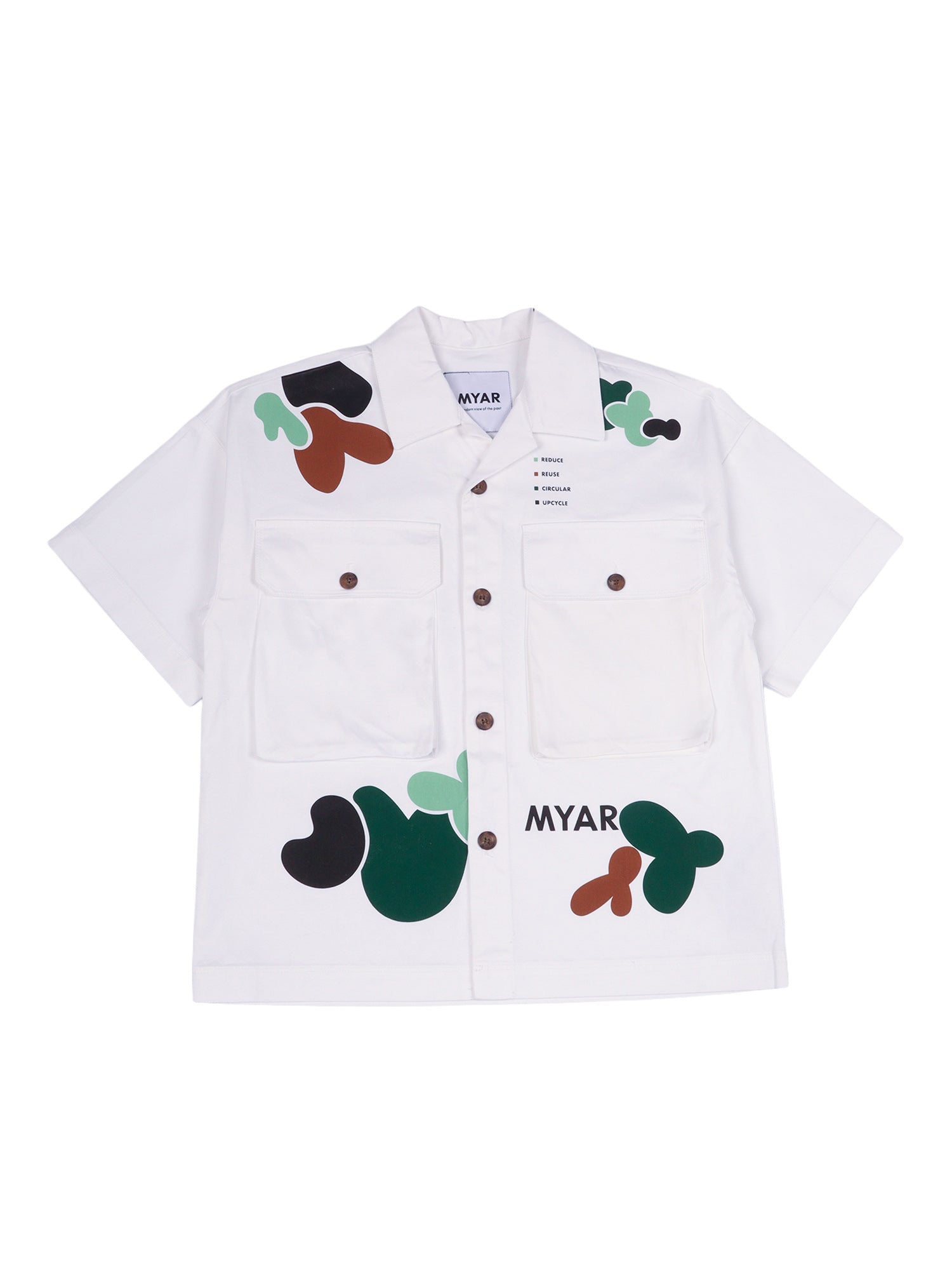 Myc10u Shirt White Cotton Elastane