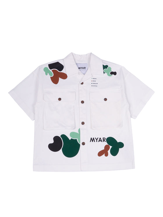 Myc10u Shirt White Cotton Elastane