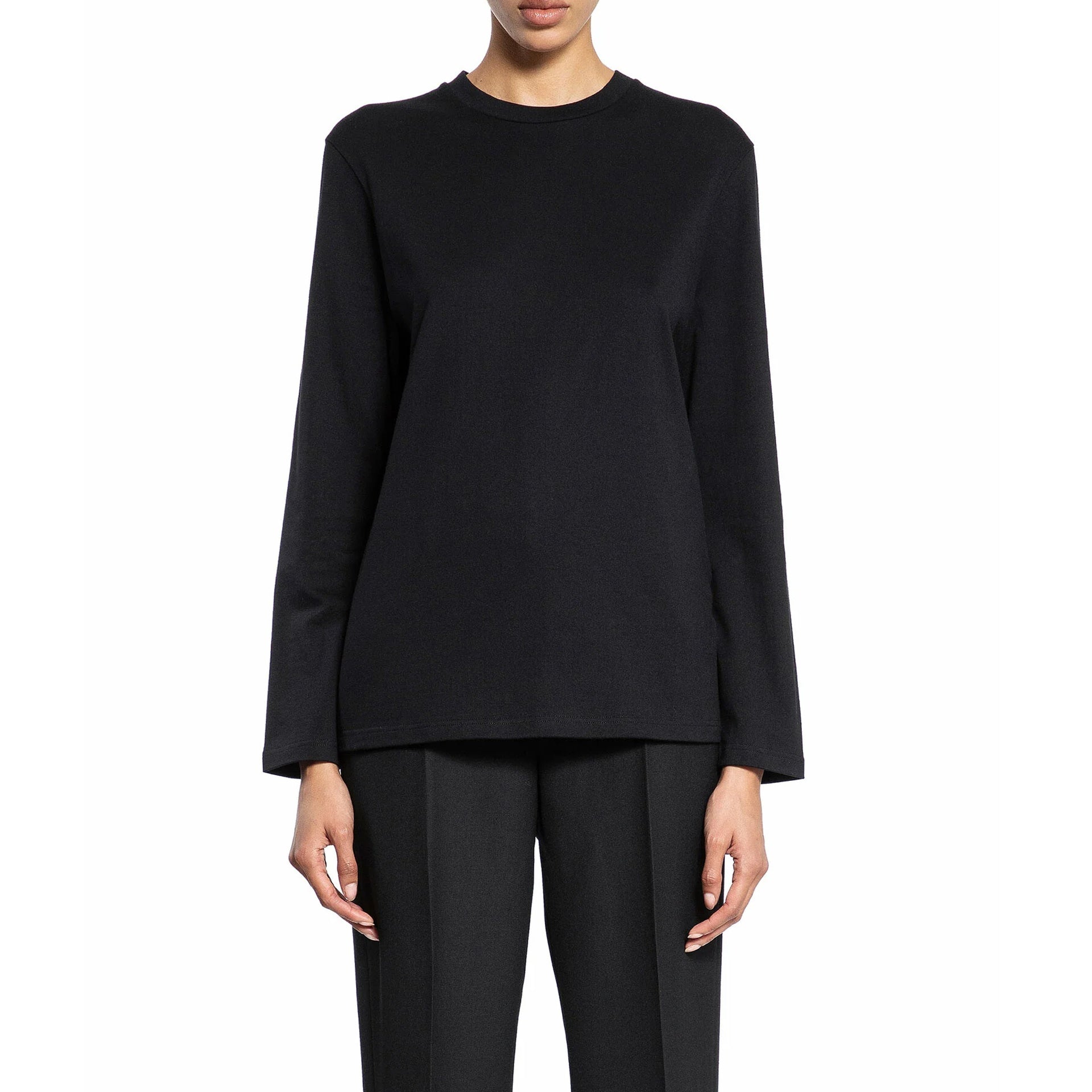 Jil Sander Long Sleeved T-Shirt Black Cotton