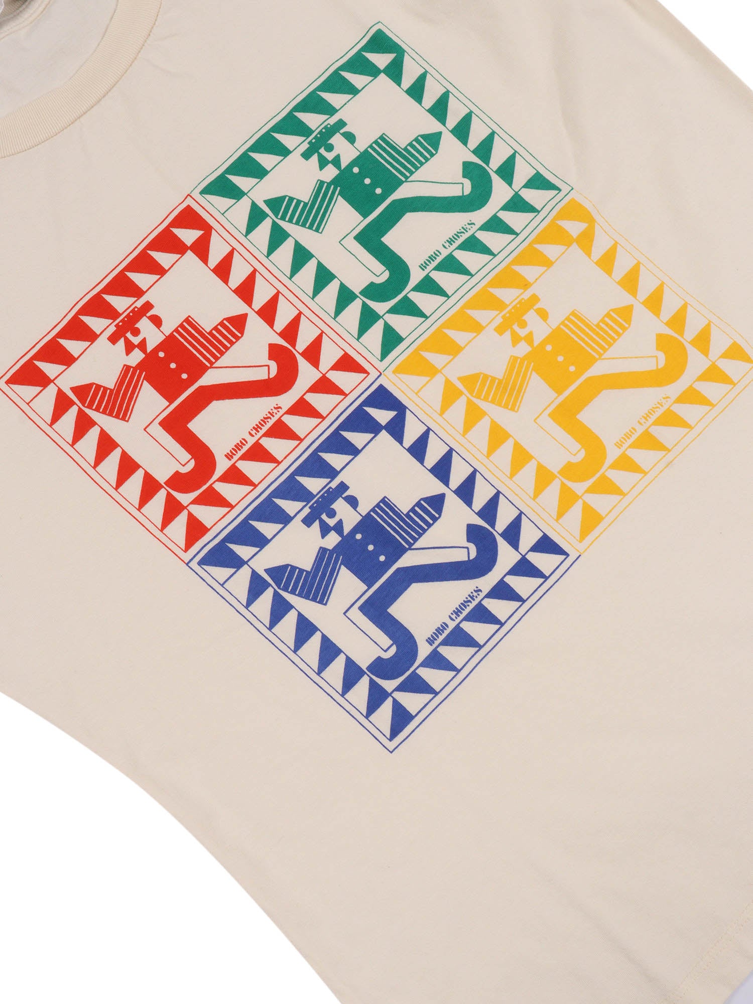 Rainbow Mr Pencil T-Shirt White Organic Cotton Long Sleeves