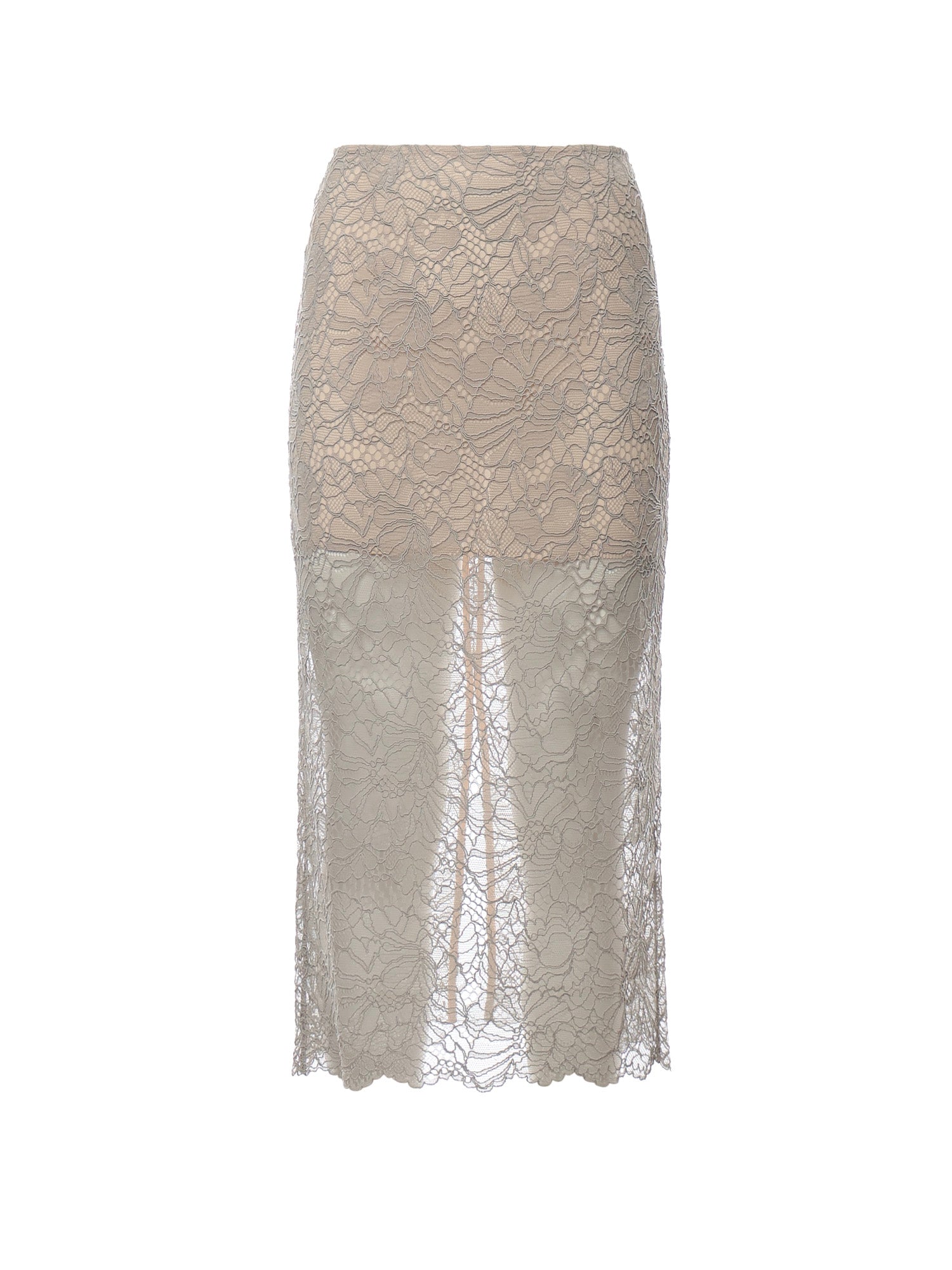 Rotate Skirts Light Gray Polyester