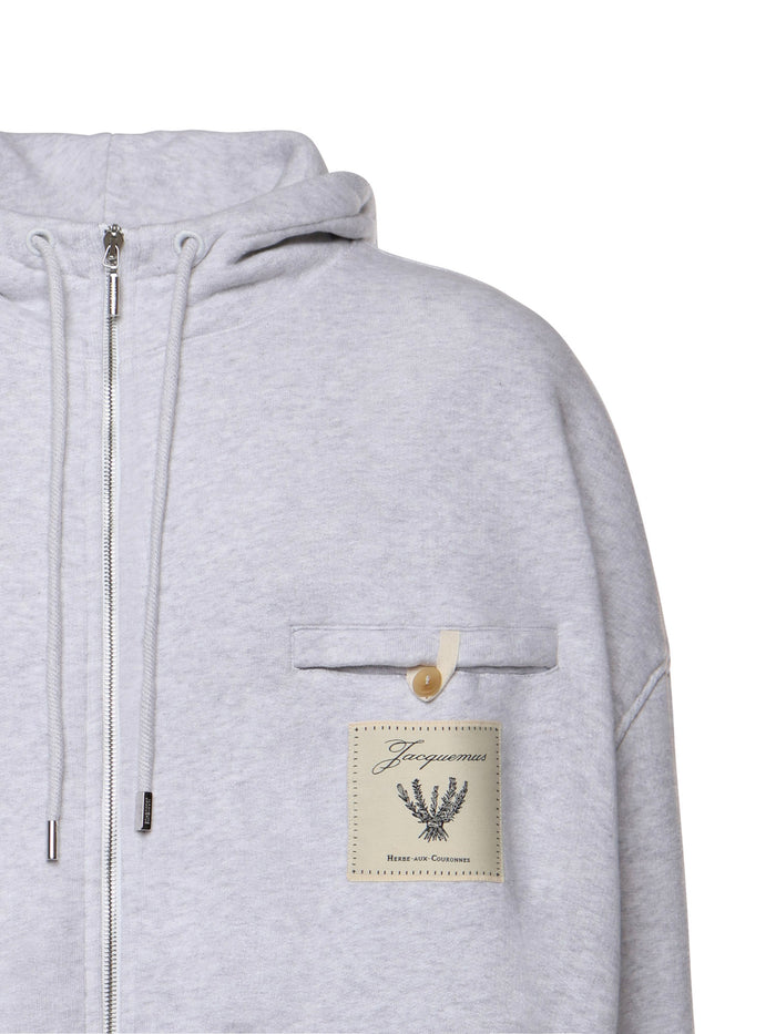Jacquemus Sweaters Rosemary Label Grey Cotton