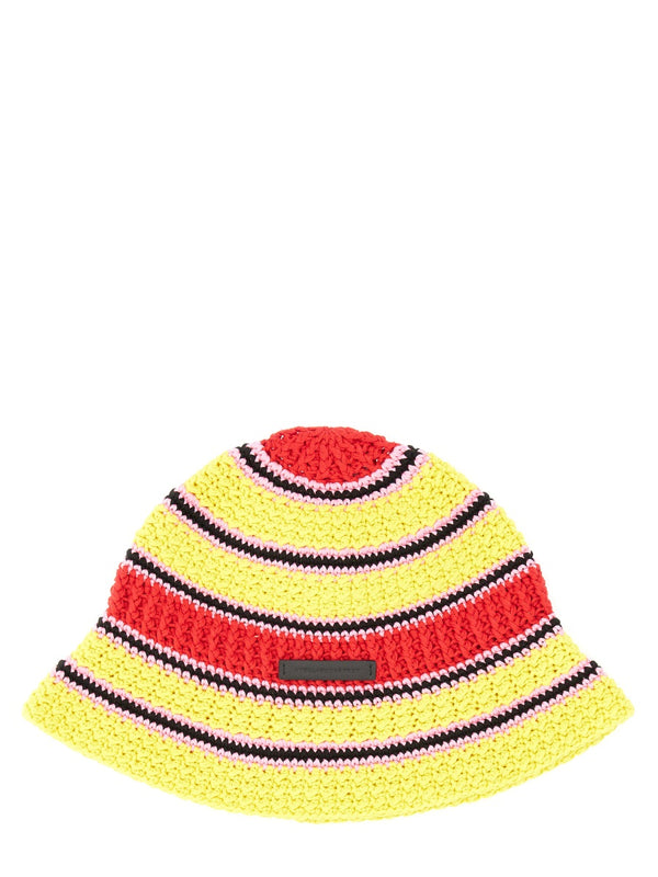 Crochet Bucket Hat Multicolour Cotton