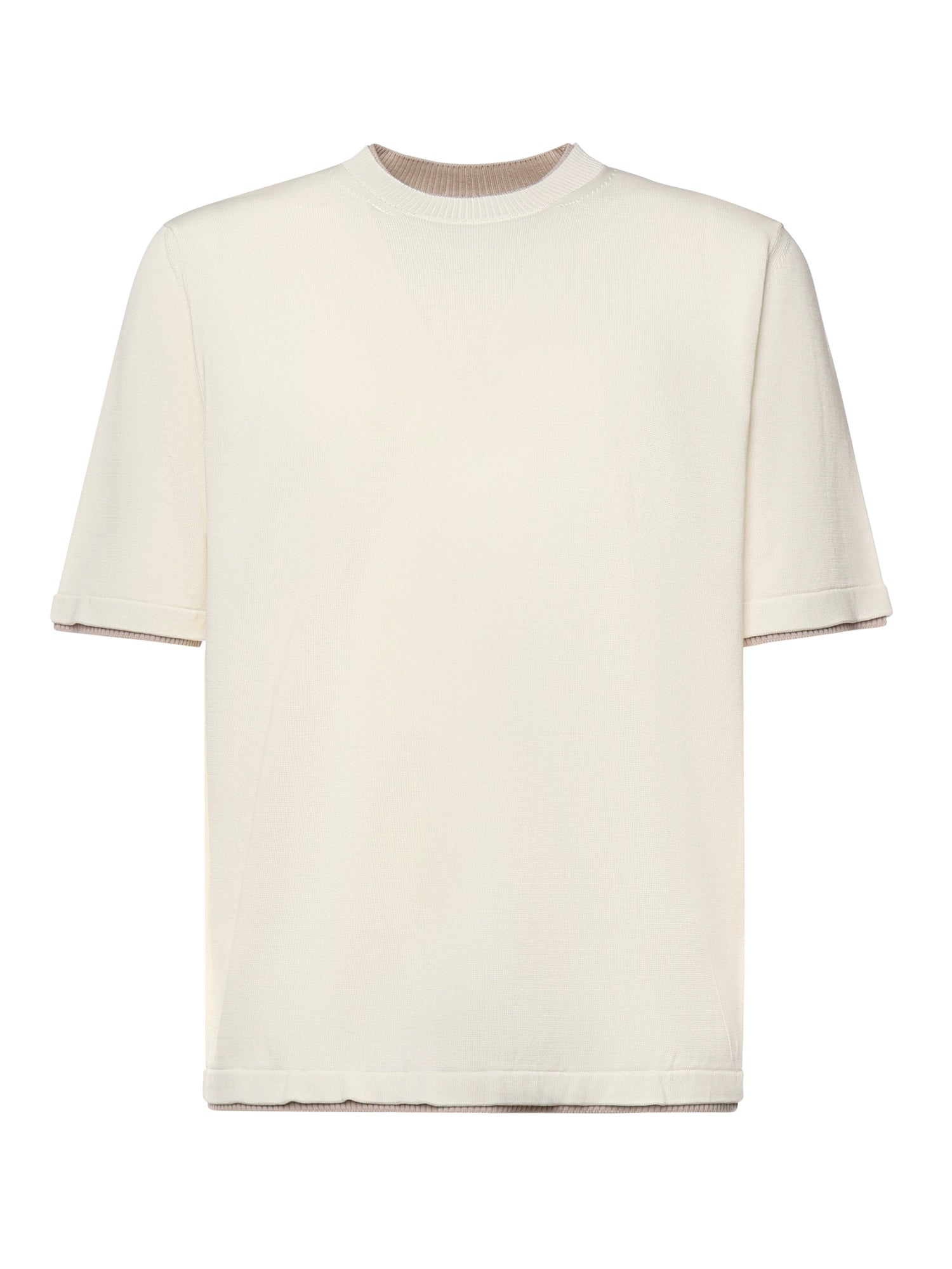 Eleventy T-shirts and Polos White/beige Cotton