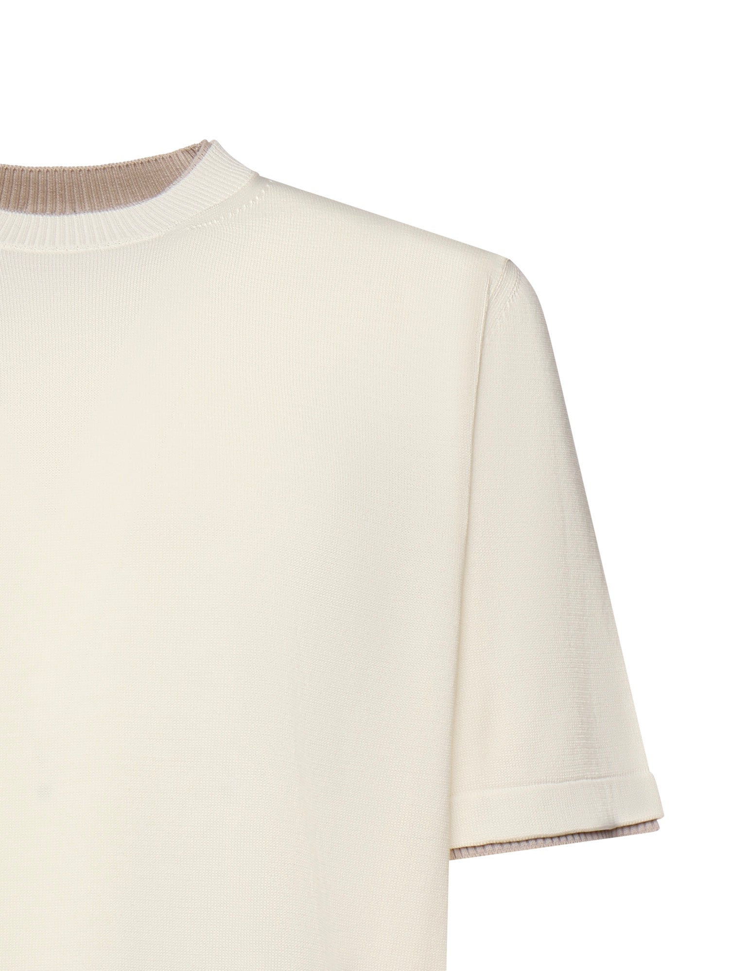 Eleventy T-shirts and Polos White/beige Cotton