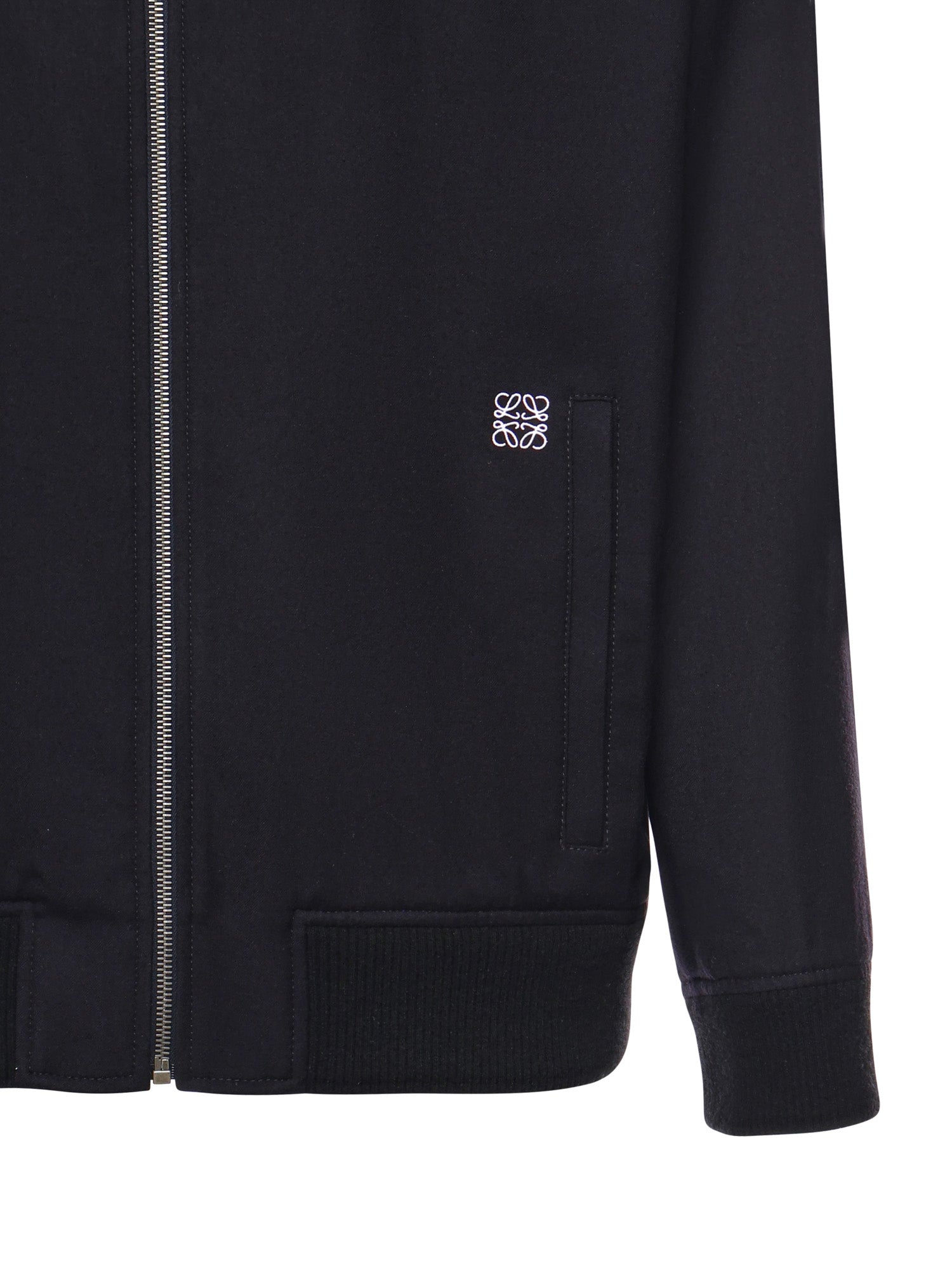 Loewe Jackets Navy Blue/grey Wool