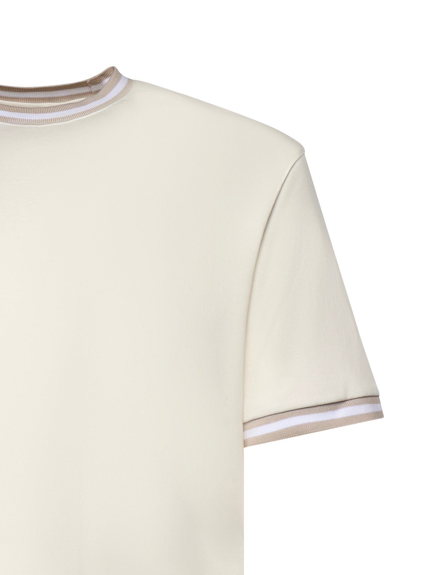 Eleventy T-shirts and Polos White/taupe Cotton