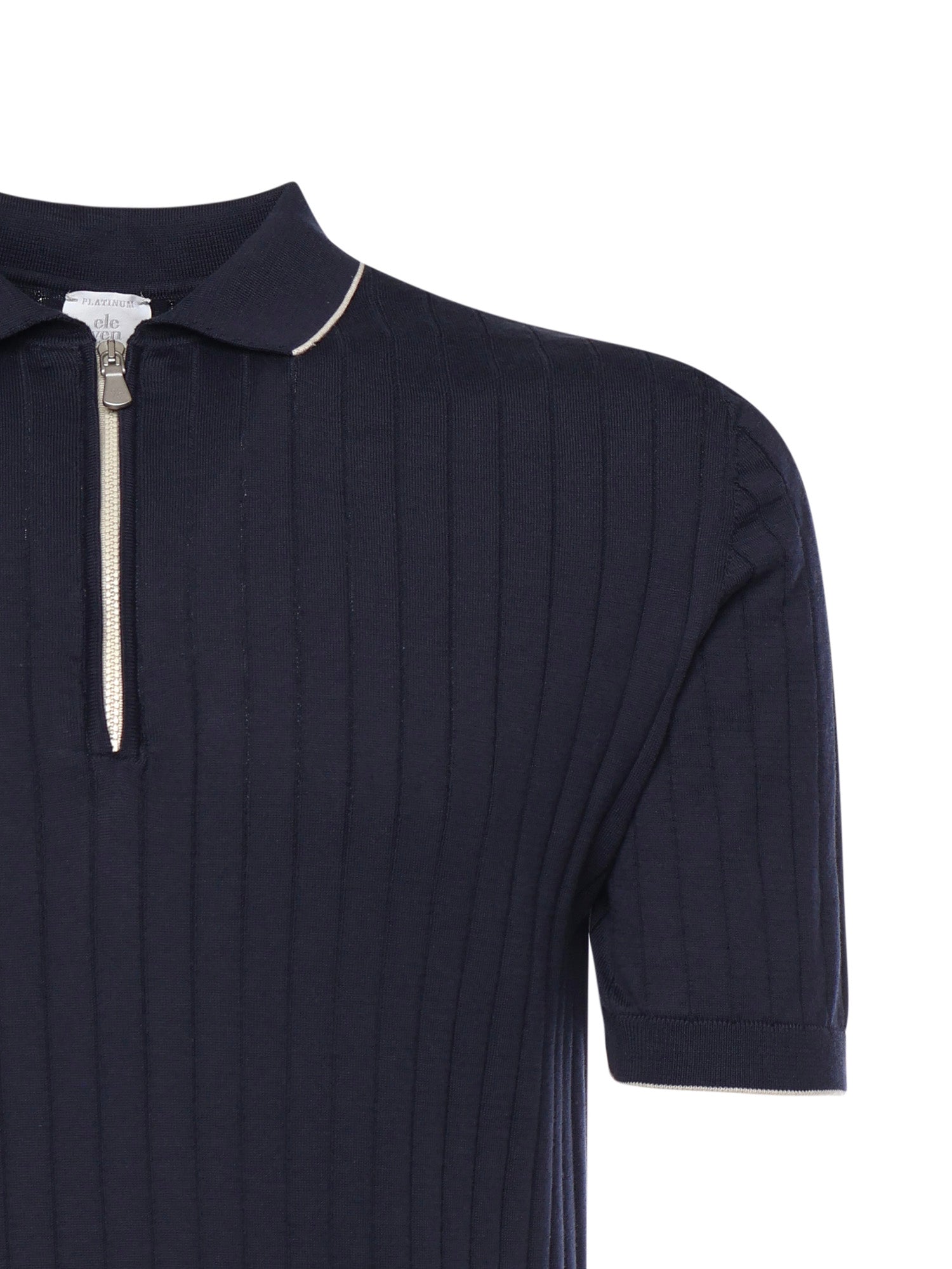 Eleventy T-shirts and Polos Blue/taupe Cotton