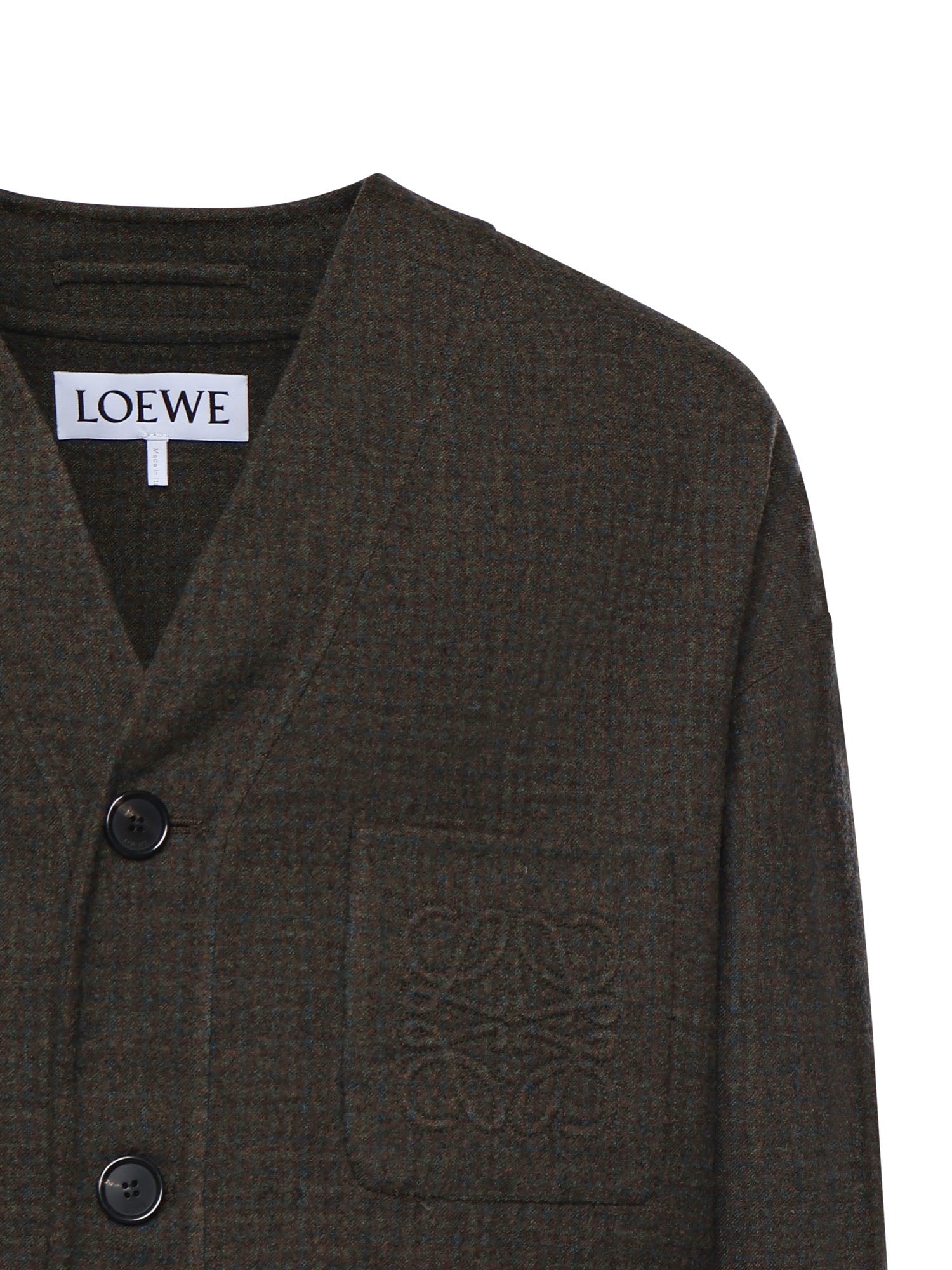 Loewe Sweaters Khaki Brown/blue Wool/silk