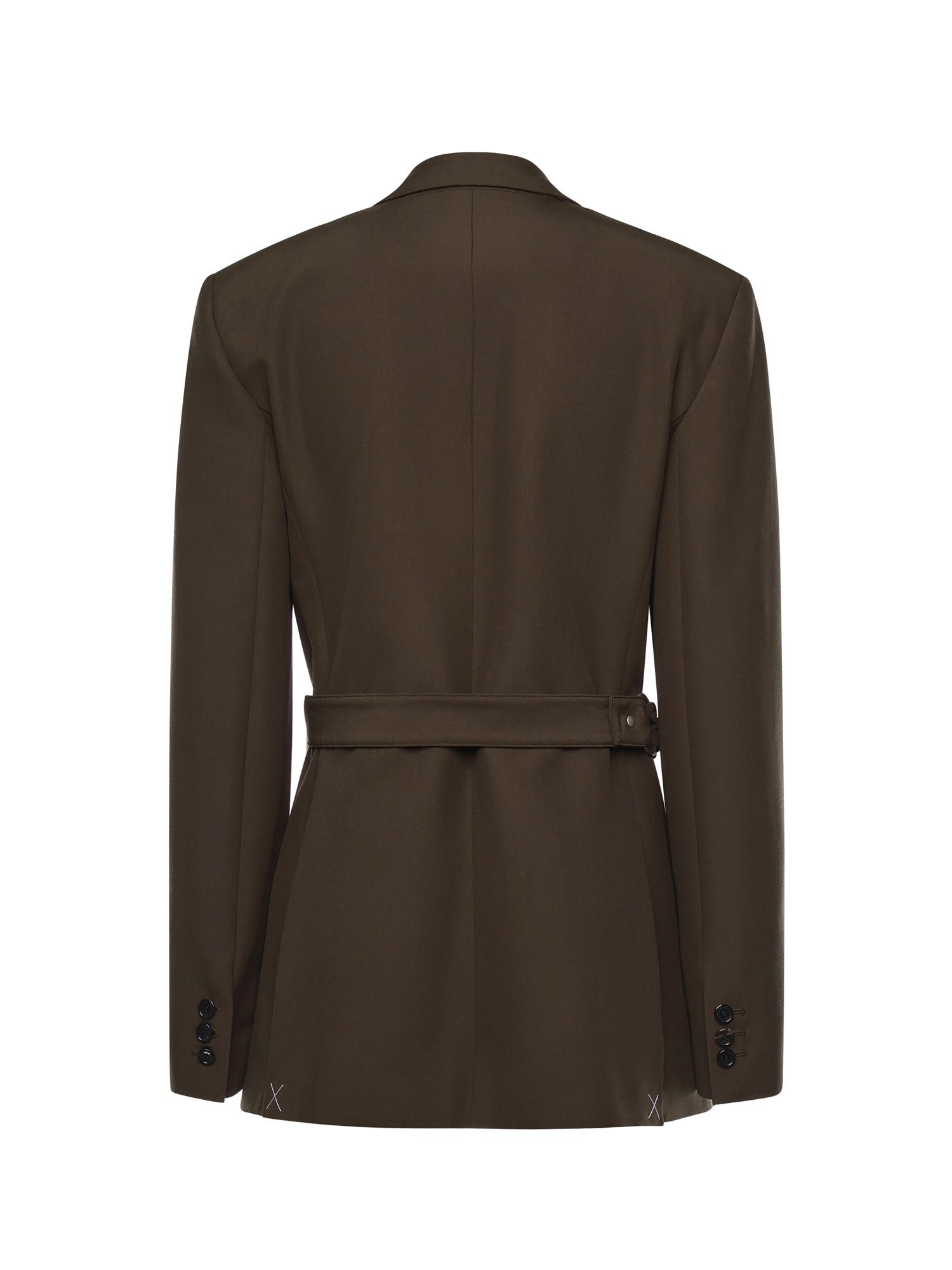 Loewe Jackets Khaki Green Wool