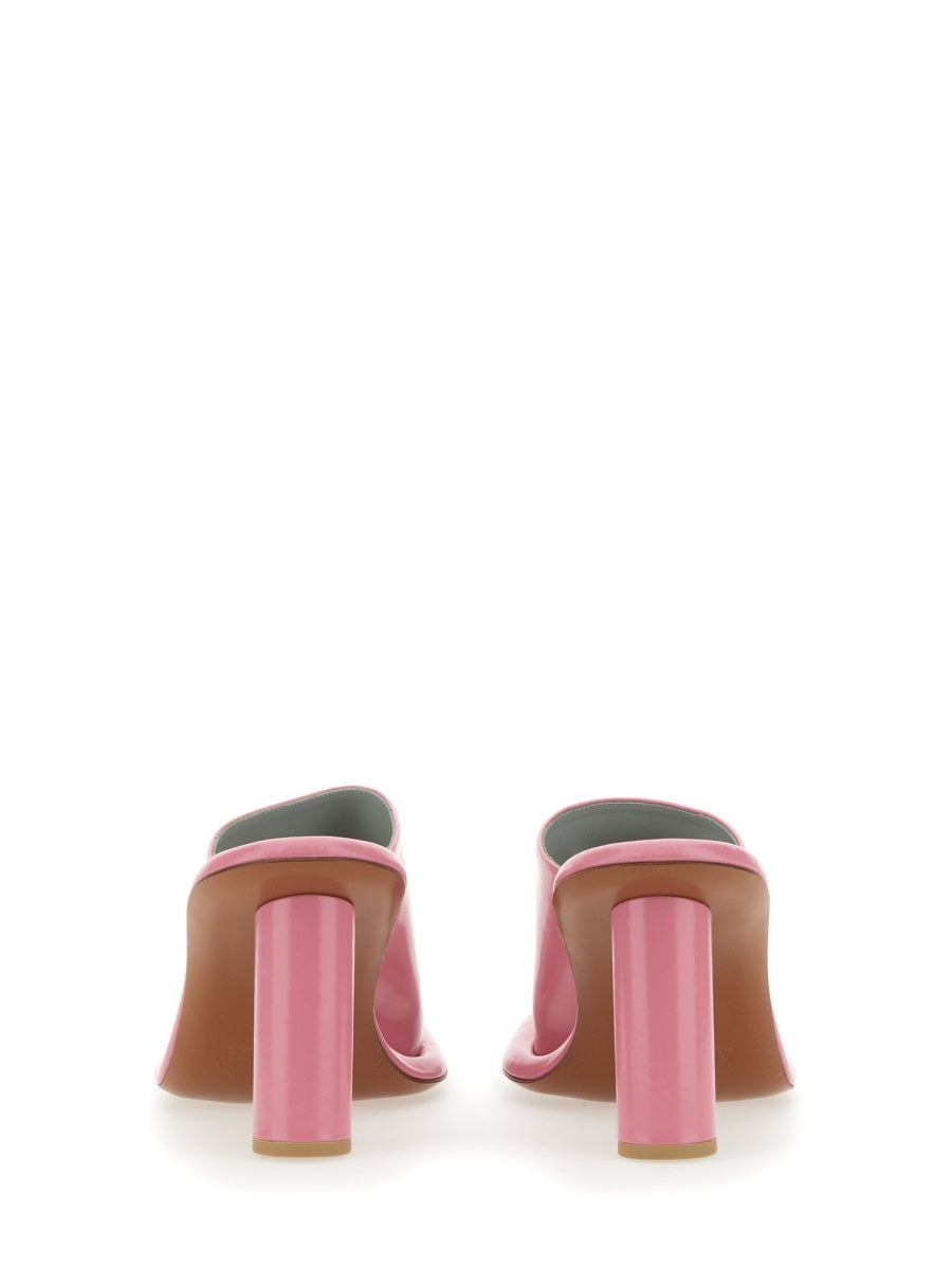 Mule Cushion Pink Leather