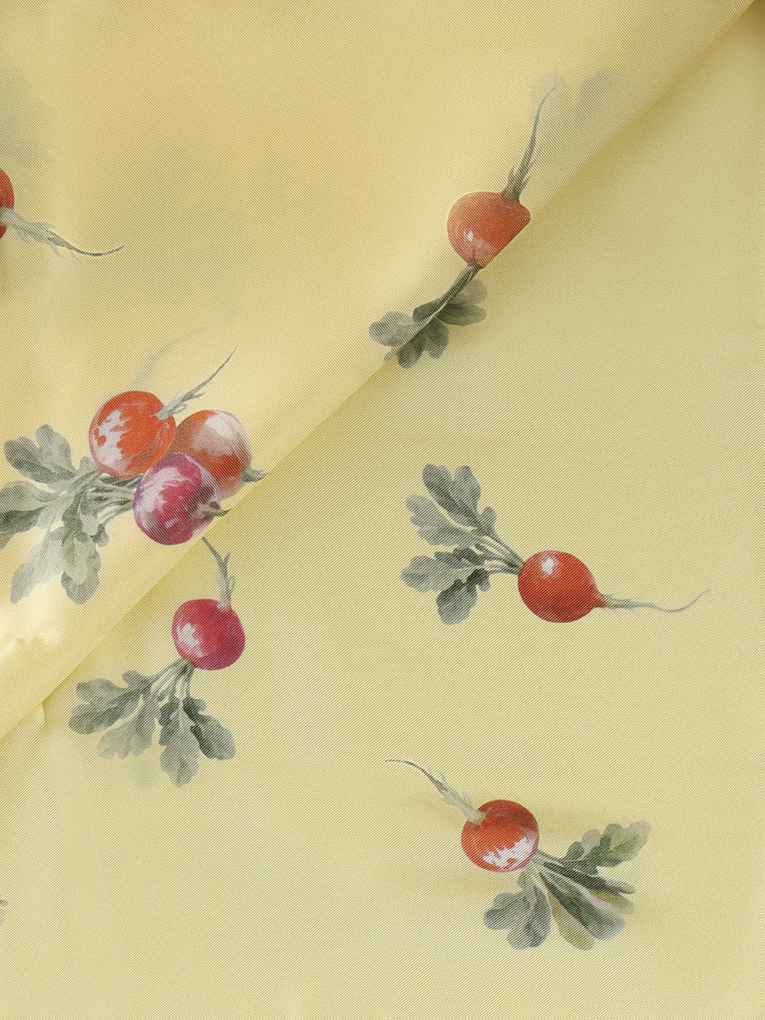 JACQUEMUS Scarfs Print Radish Yellow Silk