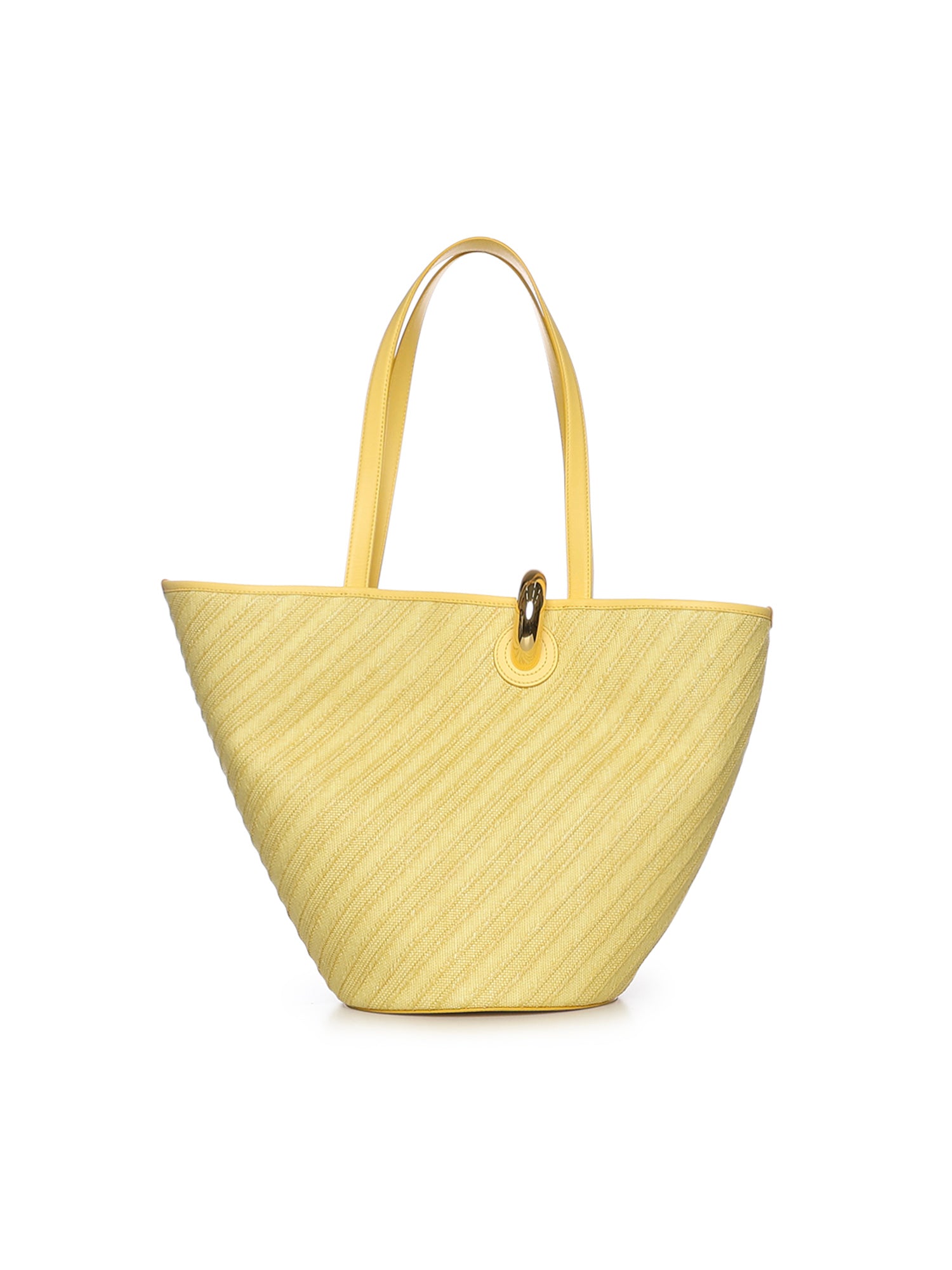 JACQUEMUS Bags Light Yellow Cotton/cowskin