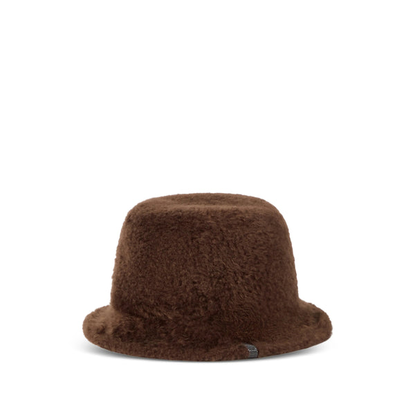 Cap With Monili Decoration Brown Hat