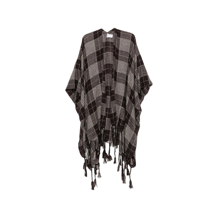Cape Brown-Grey Silk-Cashmere Brown/grey Ponchos