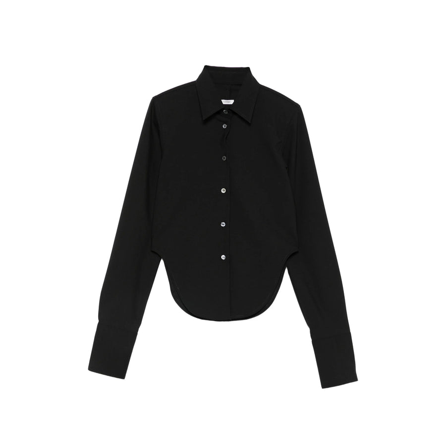 Shirt Black Wool-Blend Polyester