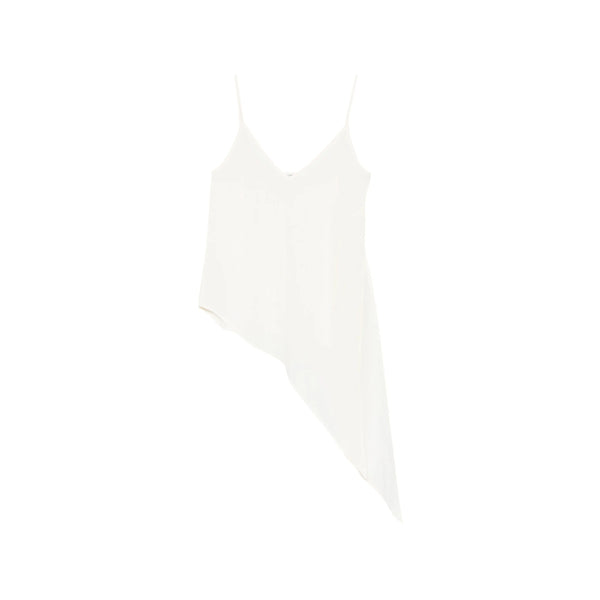 V-Neck Spaghetti-Strap Top Cream Neutrals Cotton Blouses