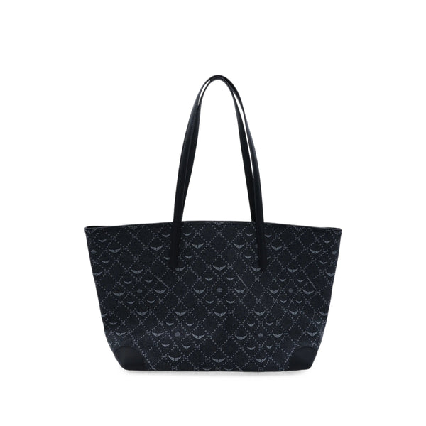 Tote Bag Monogram Coated Canvas Black/grey Polyurethane