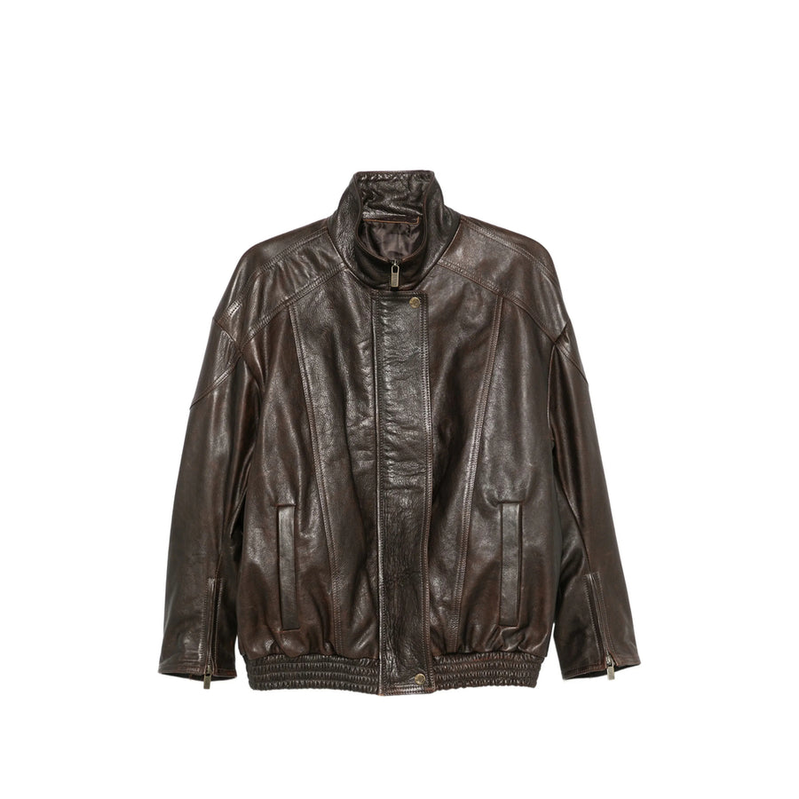 Leather Jacket Dark Brown Calf