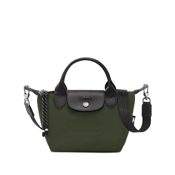 Tote Bag Leather-Trim Green