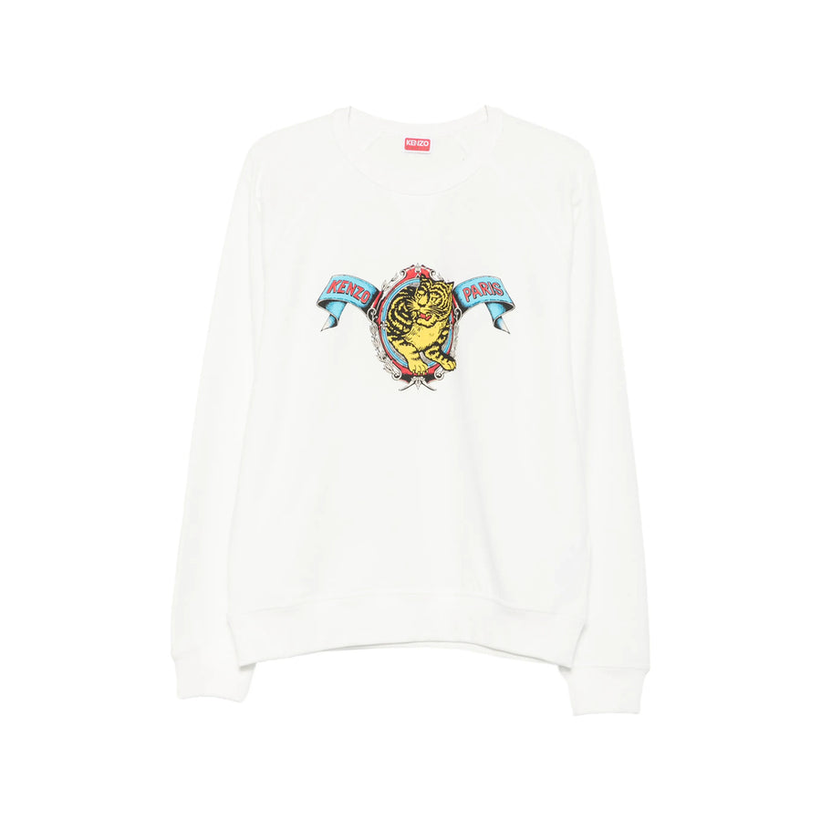Crewneck Sweater White Outer: Cotton; Trims: Cotton Sweatshirts