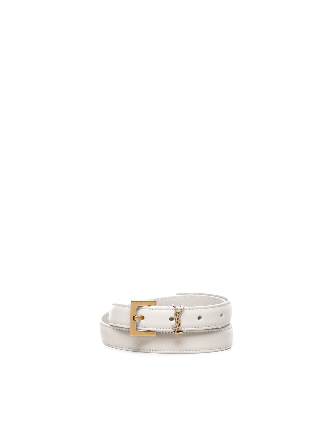 Saint Laurent Belts Blanc Vintage Calfskin