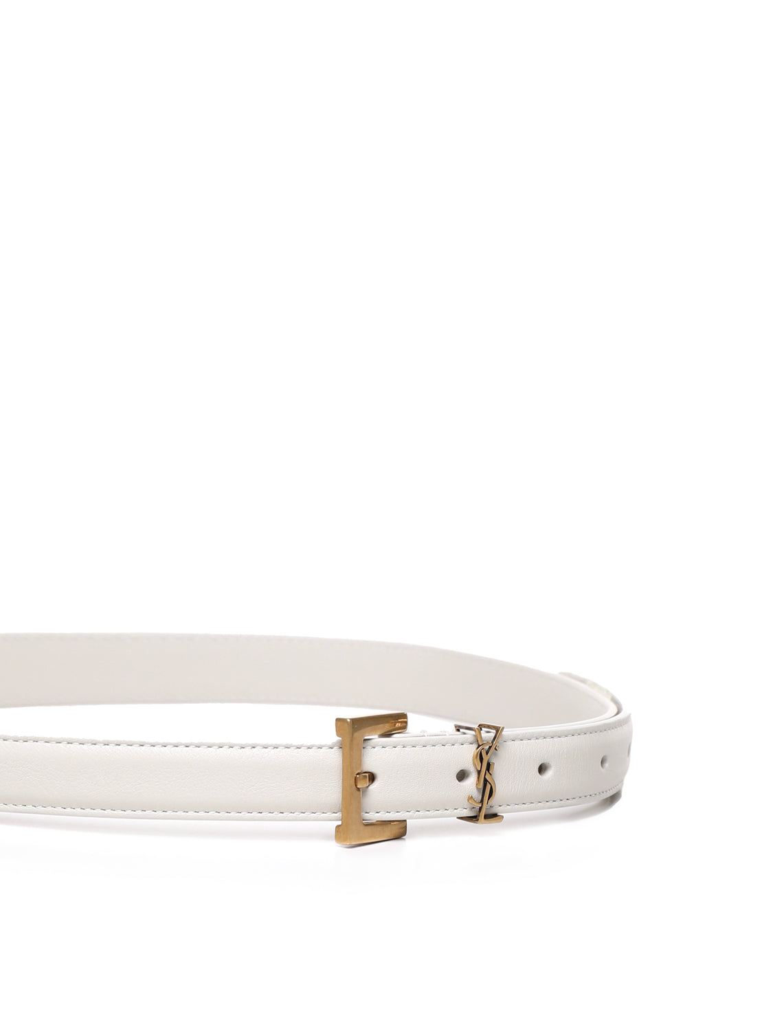 Saint Laurent Belts Blanc Vintage Calfskin