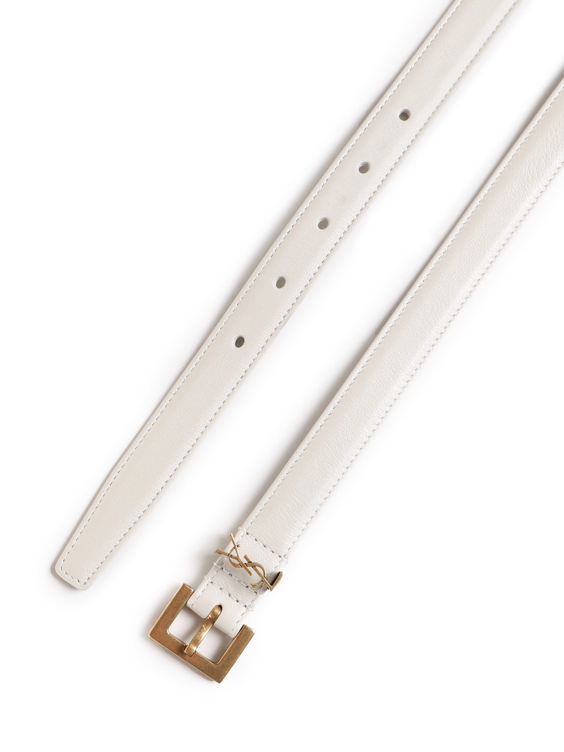 Saint Laurent Belts Blanc Vintage Calfskin