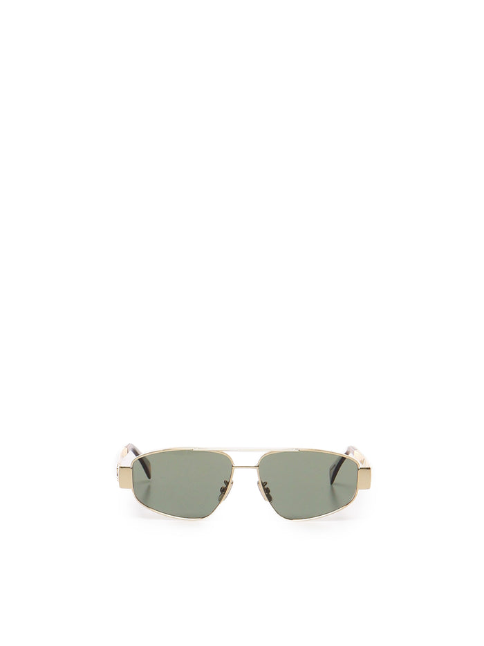 Céline Sunglasses Gold / Green Metal