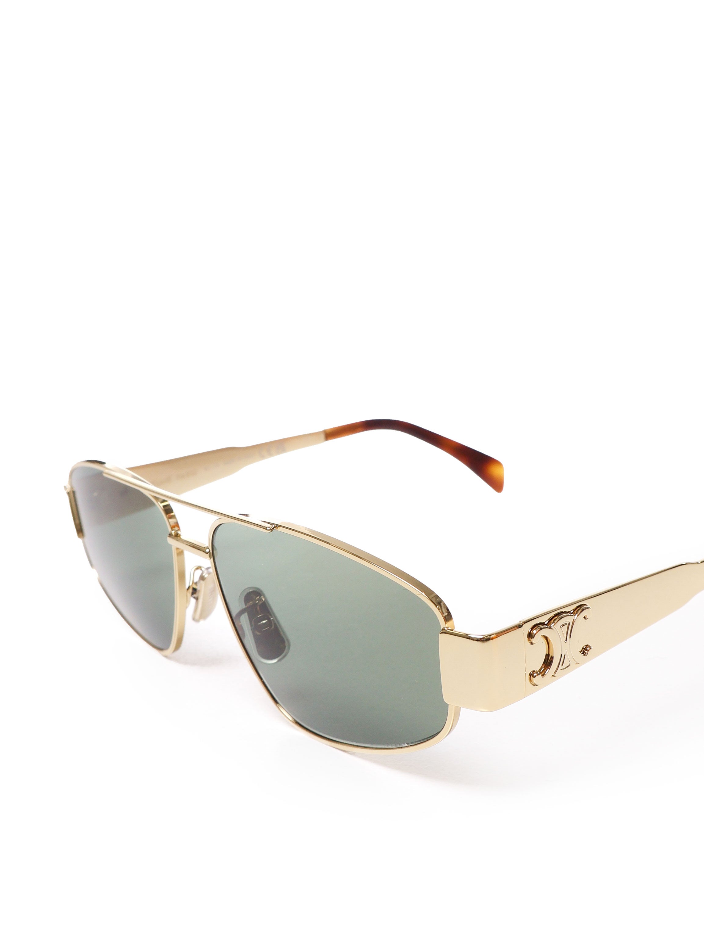 Céline Sunglasses Gold / Green Metal
