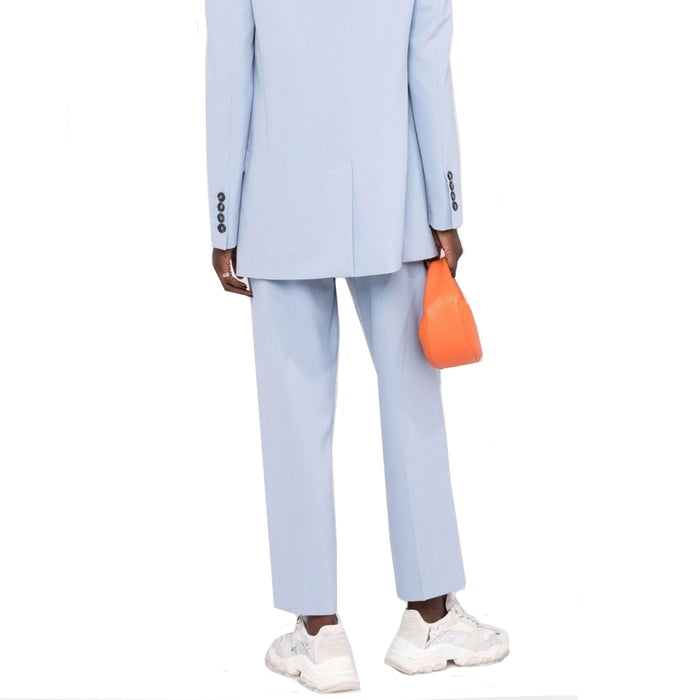 Blanca Vita Passiflora Tailored Trousers Blue Elastane Polyester Viscose