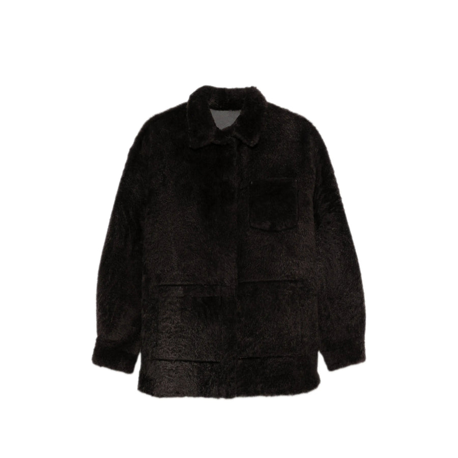 Reversible Fur Jacket Brown Faux & Shearling