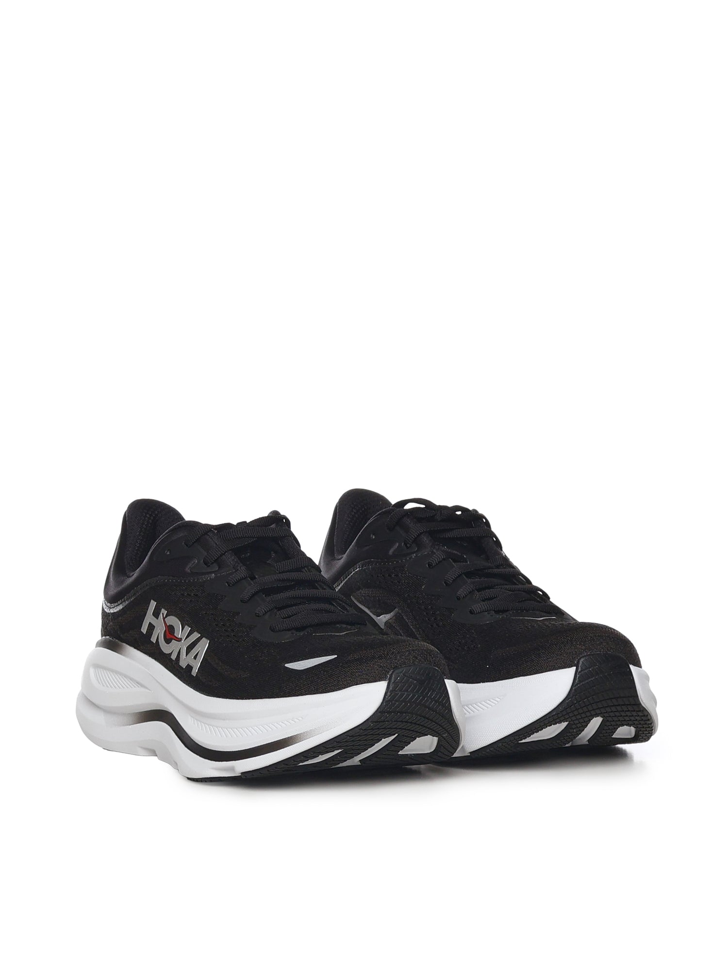 HOKA Sneakers Black / Vermillion Polyester