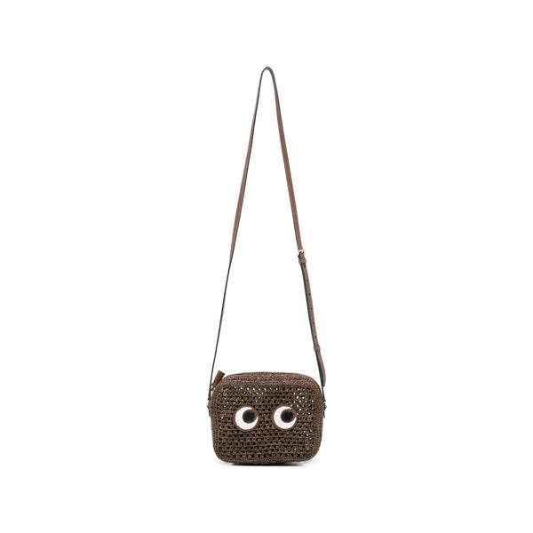 Cross Body Bag Woven Raffia Brown Satchels &
