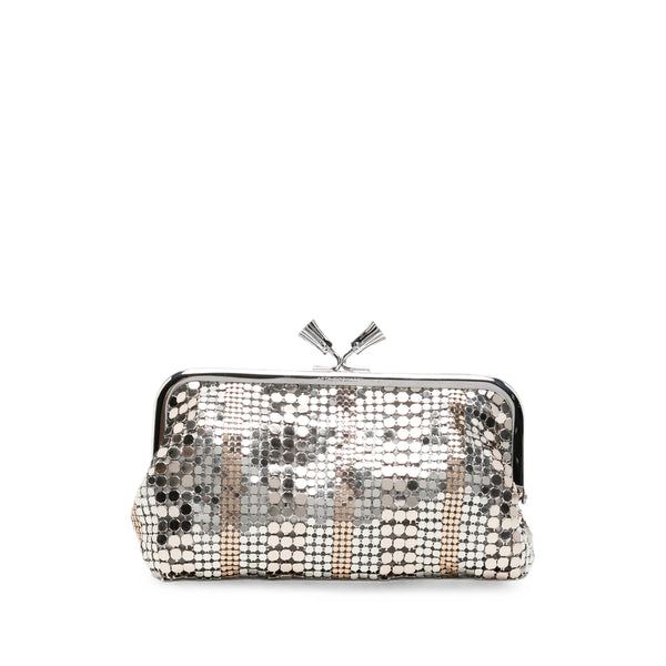 Clutch Bag Silver Chainmail Metal